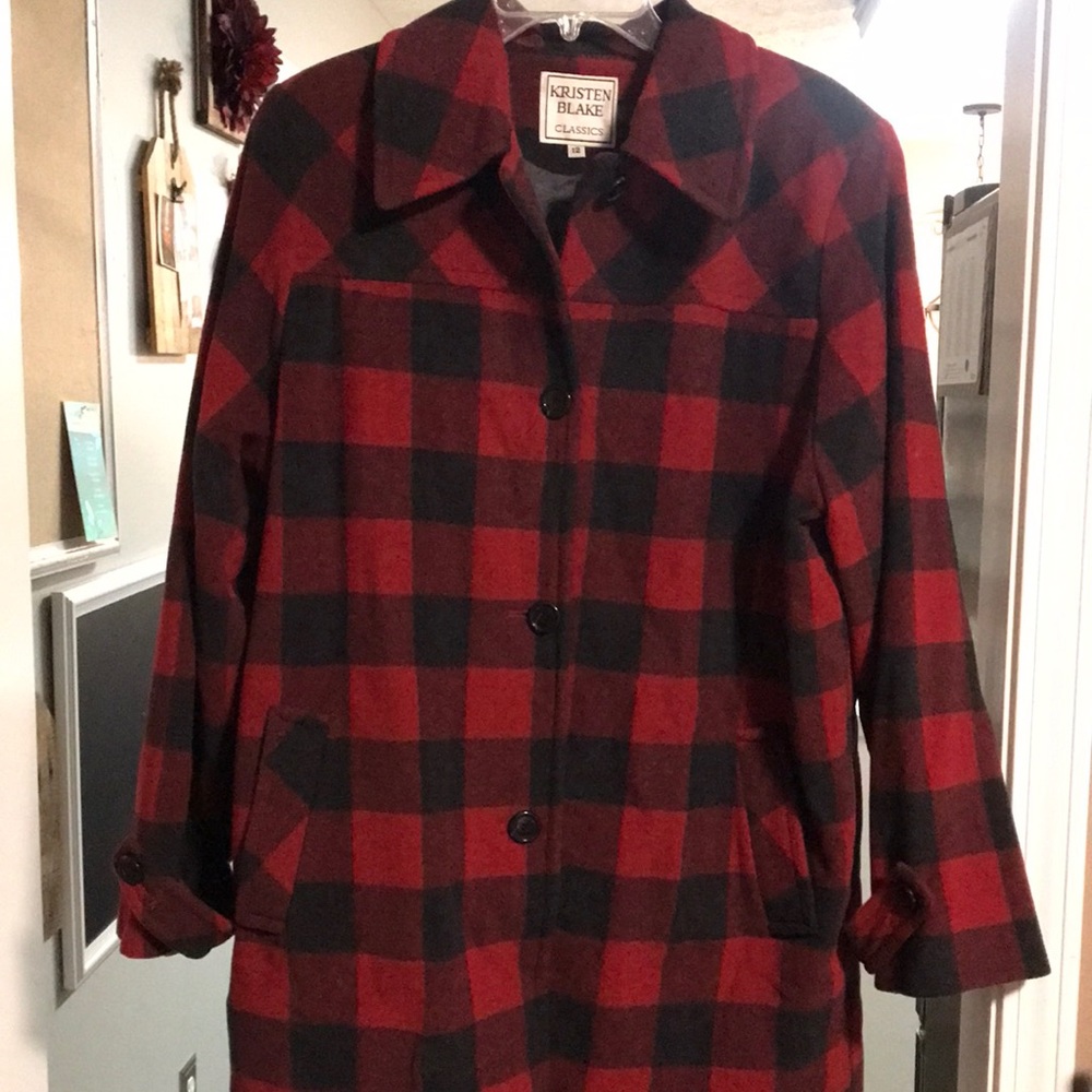 Kristen Blake Buffalo check/100% wool/size 12/NWOT
